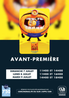Affiche de l'évènement AVANT-PREMIERE "MOI MOCHE ET MECHANT 4" à Châlons-en-Champagne