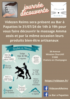 Affiche de l'évènement Apres-midi découverte Amma assis au Bar à Papatte à Châlons-en-Champagne